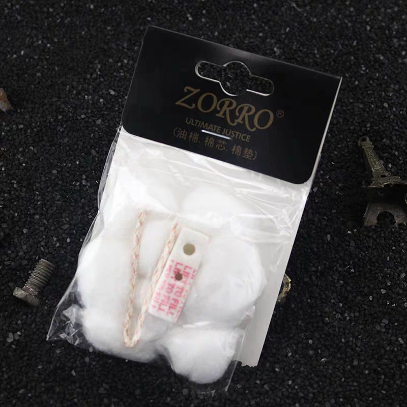 ZORRO佐罗煤油打火机升级必备：脱脂棉&amp;棉花内胆配件包，点燃生活新体验