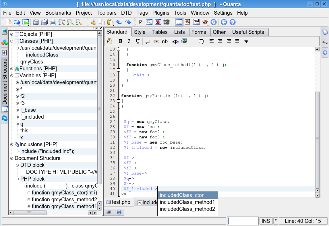 Quanta Plus(kdewebdev)3.5.9