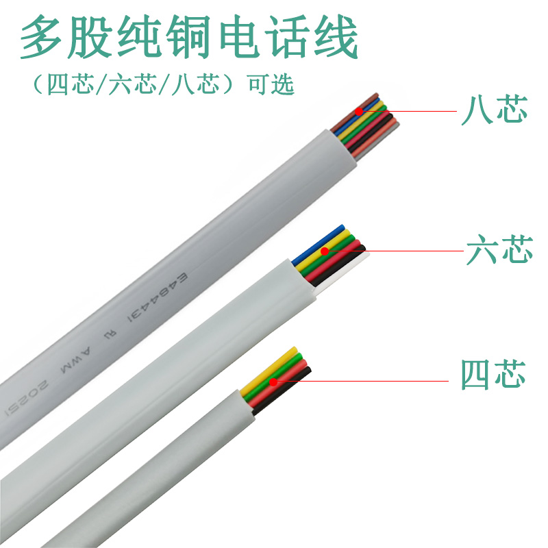 26AWG八芯灰色扁平电话线UL20251：家庭布线新选择，打造高效通讯环境！⚡