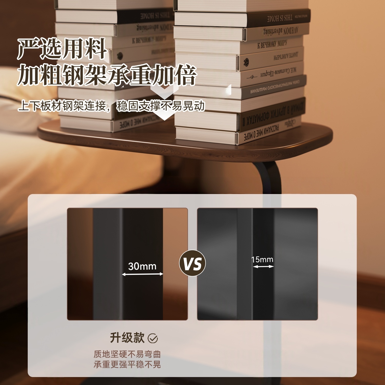 爱莱德美式复古旋转床头柜，中古风设计师小边柜，小户型收纳神器！️✨