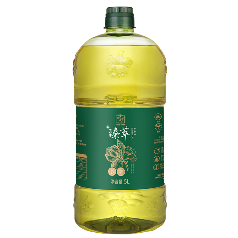 千岁好臻萃山茶籽油：厨房里的绿色革命，5L大桶装，一级食用油的品质保障！