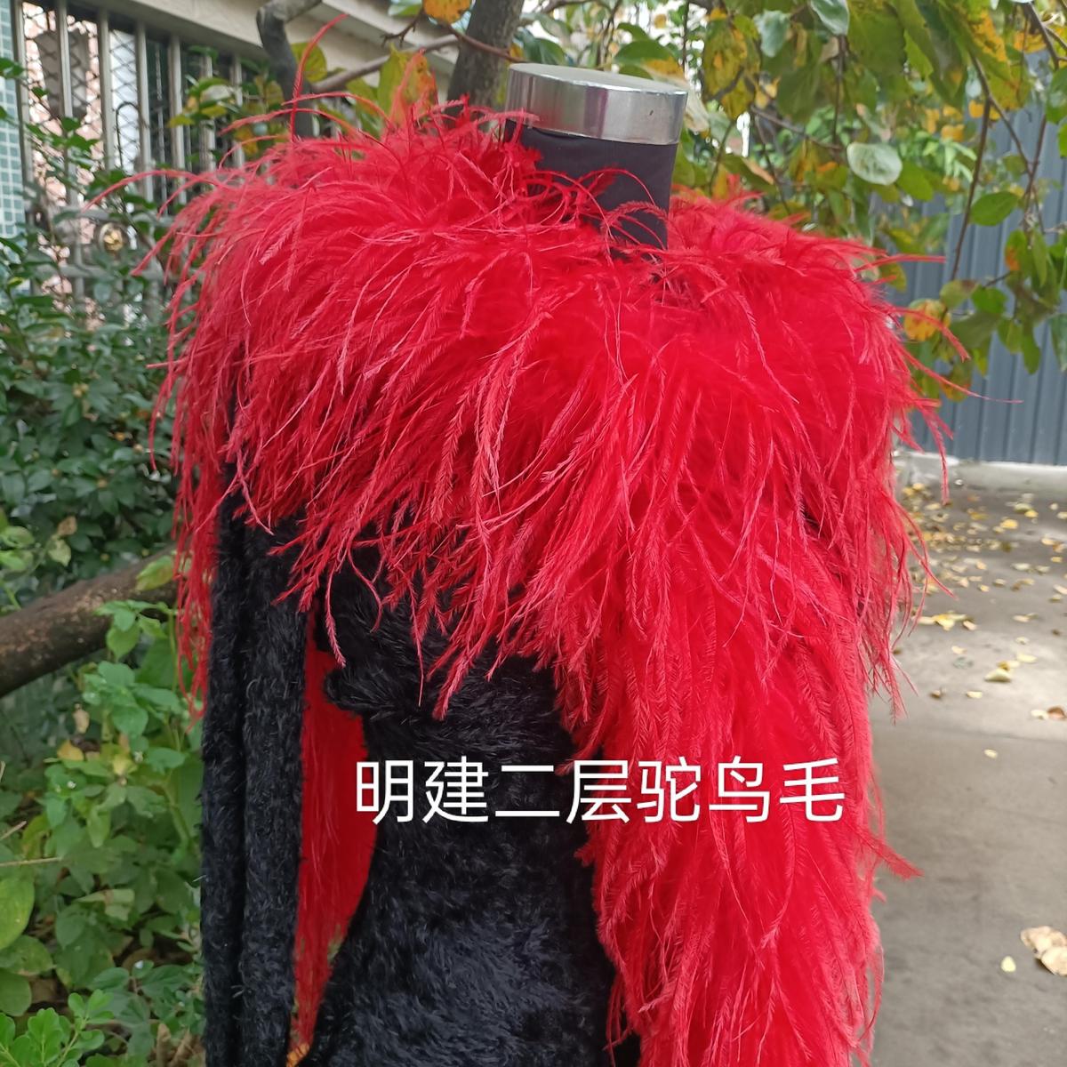 舞台焦点必备！羽毛围巾鸵鸟毛披肩，派对装饰新宠