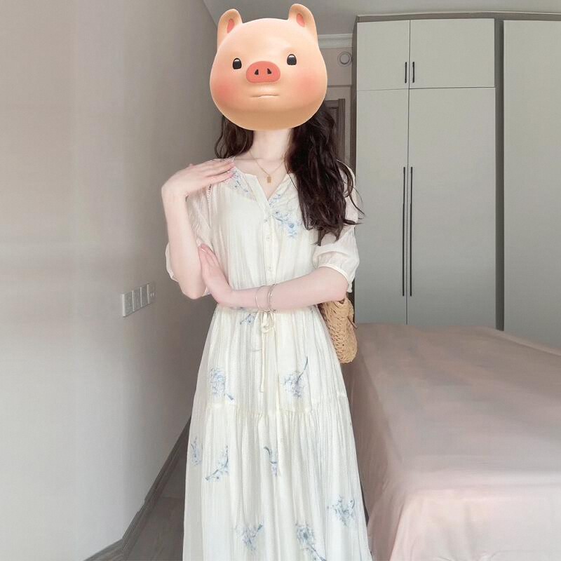 碎花裙不收腰怎么穿出好身材比例？
