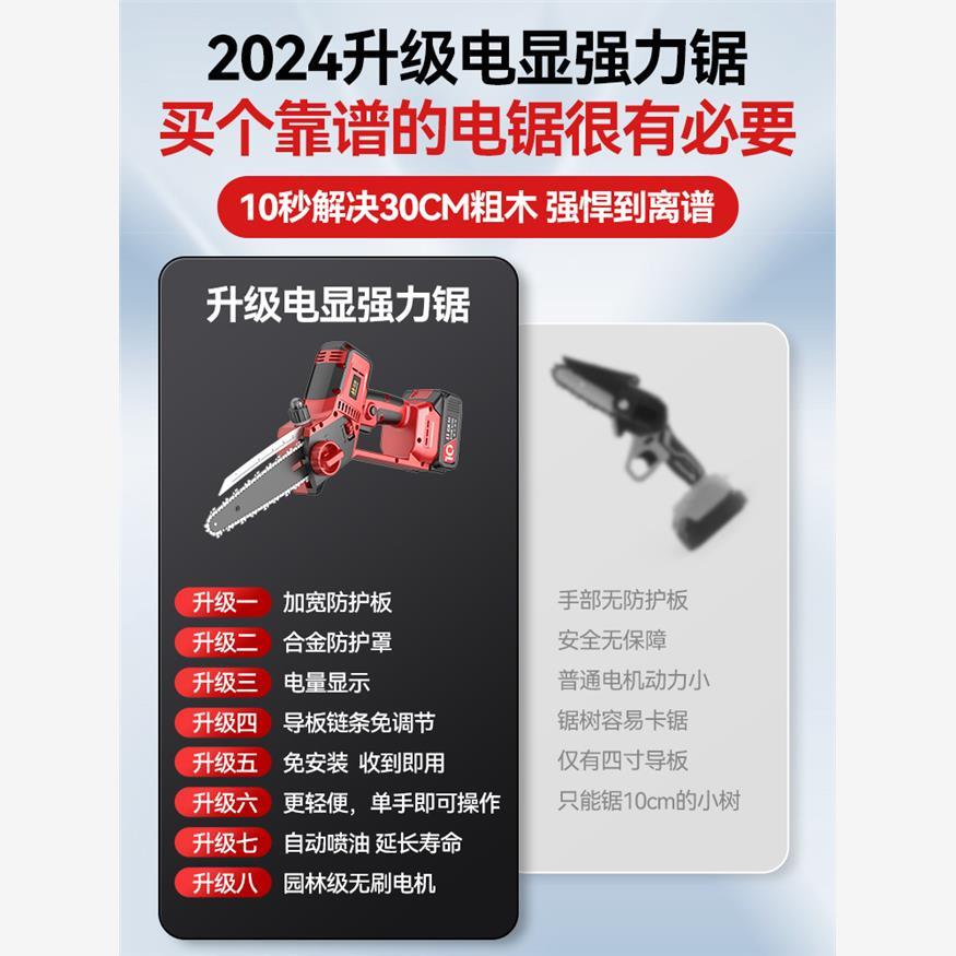 德国红松电锯：户外伐木神器，轻松搞定家庭锯柴难题！