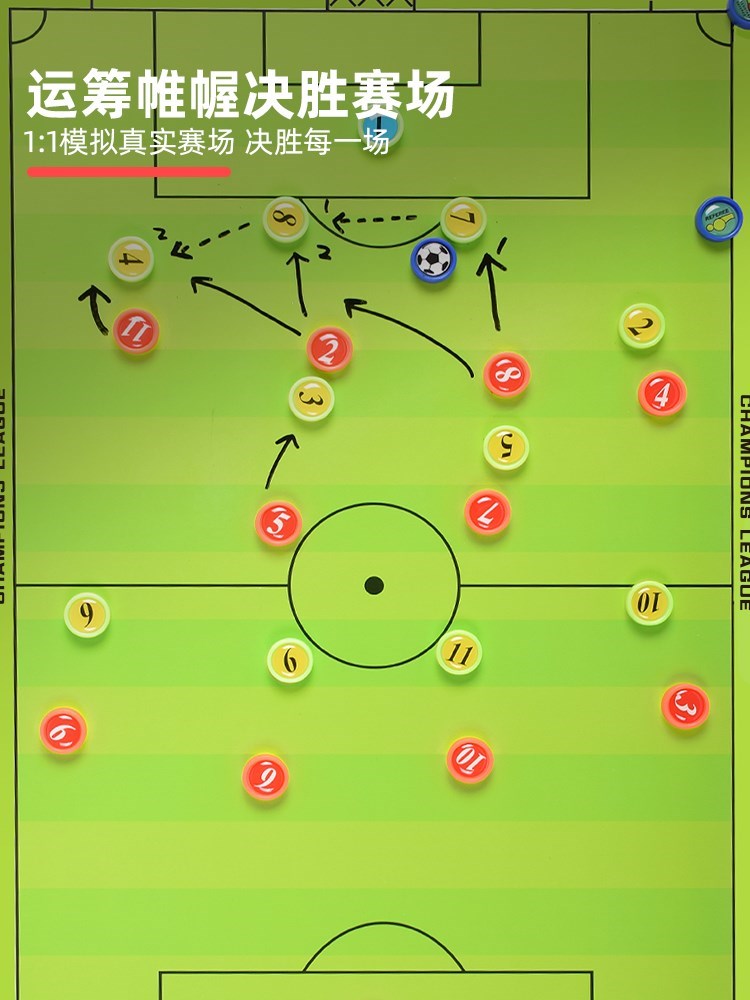 奥匹足球战术板：铝合金磁性板，教练必备用具，轻松布局战术，赢在细节！