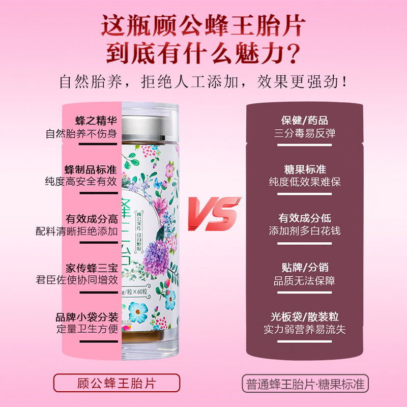 顾公蜂蜜蜂王胎冻干片：女性活力源泉，安徽老字号的天然滋养秘方✨