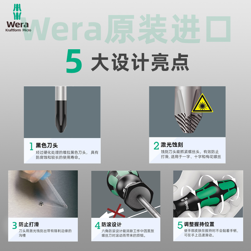 德国Wera维拉350系列PH加强型防滑十字螺丝刀，专业级工具新选择！️