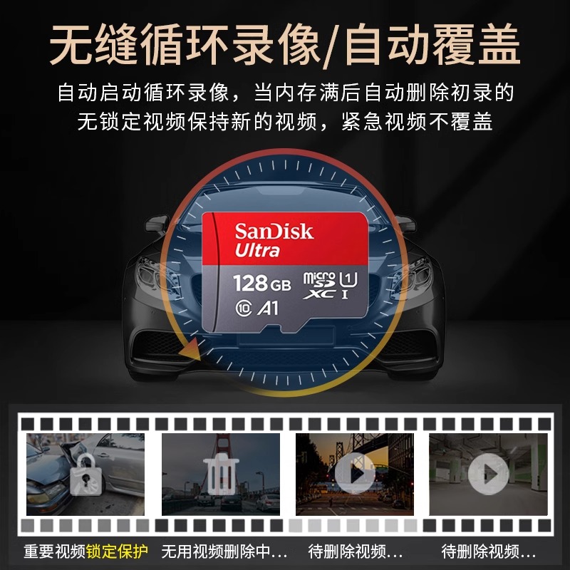 闪迪128G安防监控TF卡：执法行车记录仪专用内存卡的秘密武器！