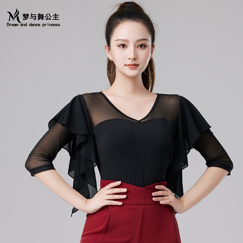拉丁舞演出服太绝了！SALSA连体衣高开叉性感绑带，跳舞不露怯还超显身材