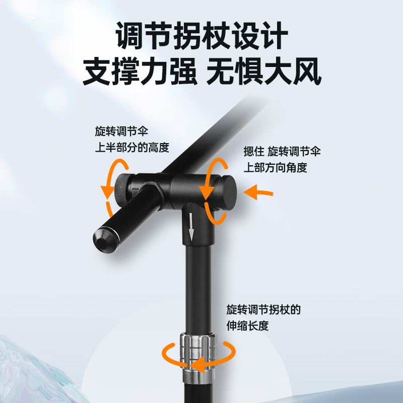 光威新款万向黑胶钓鱼伞：户外钓鱼防晒神器，撑起一片清凉天地！☀️