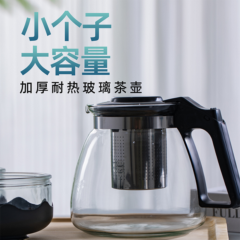 新中式茶饮花茶碗牡丹玫瑰花玻璃茶具套装：定制Logo，品味生活美学