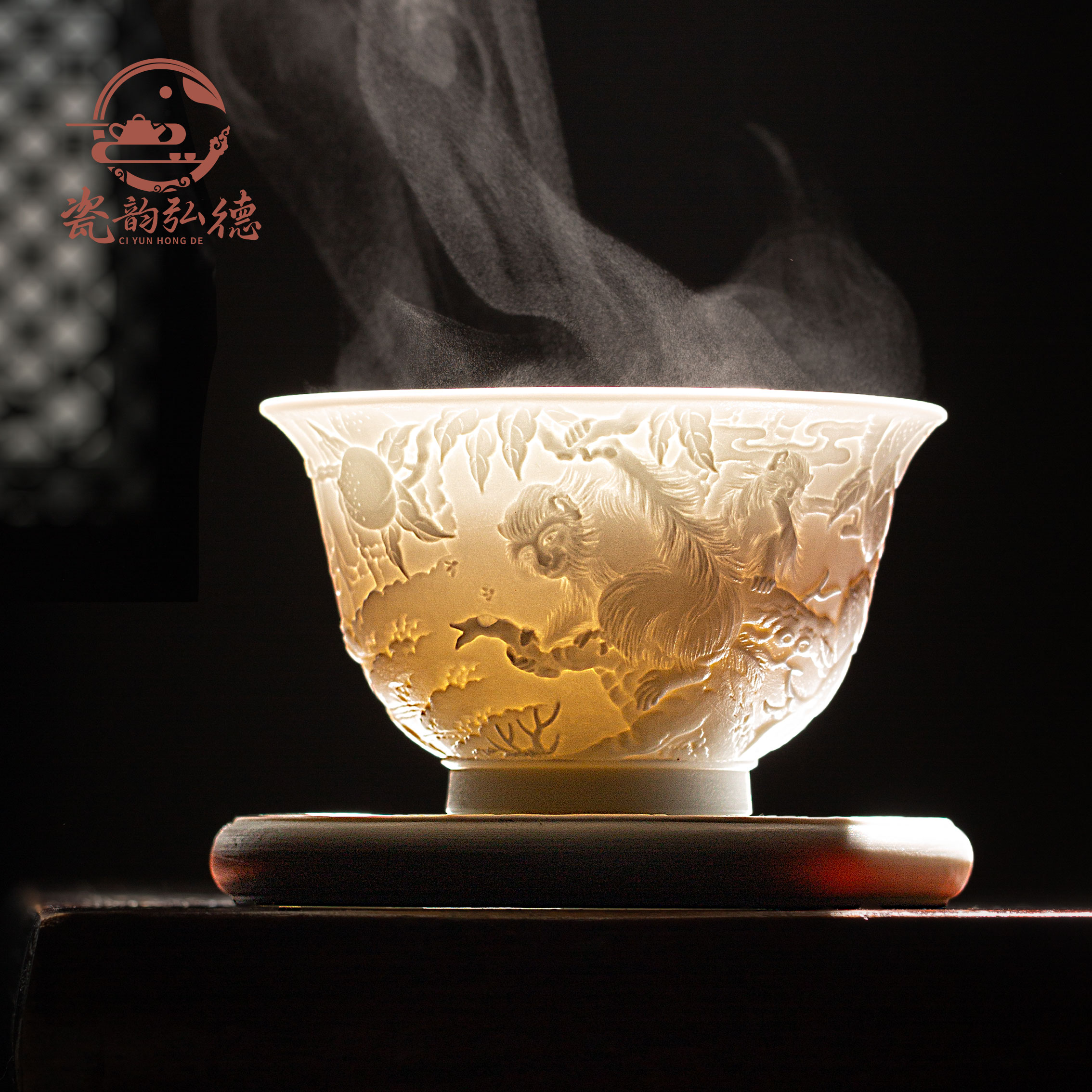 景德镇高端陶瓷主人杯：送礼必备，描金工艺打造尊贵体验！