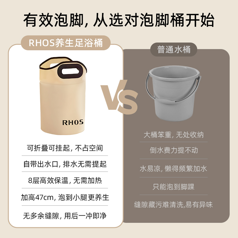 RHOS泡脚桶：冬季必备神器，足浴养生新体验！