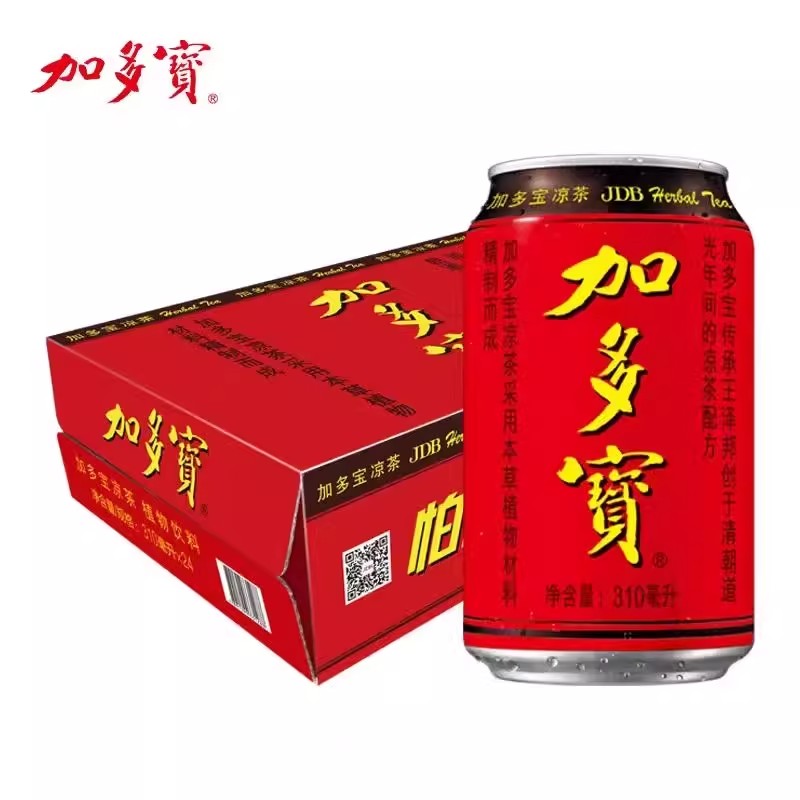 加多宝凉茶饮料：310ml*24罐整箱，不怕上火的秘密武器！