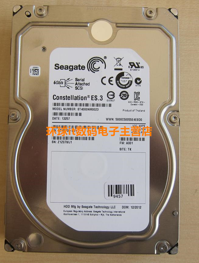 DELL戴尔ST4000NM0023 4T 3.5 SAS硬盘：企业级存储新标杆，揭秘高性能背后的秘密！