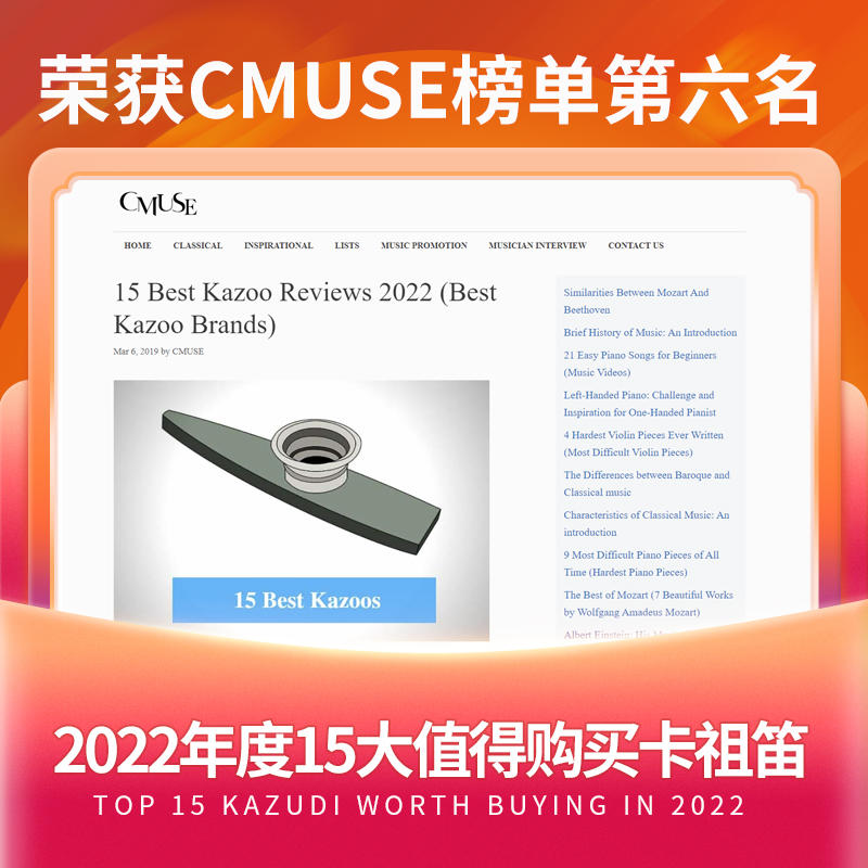金属卡祖笛号KAZOO：冷门乐器界的宝藏，轻松开启音乐之旅