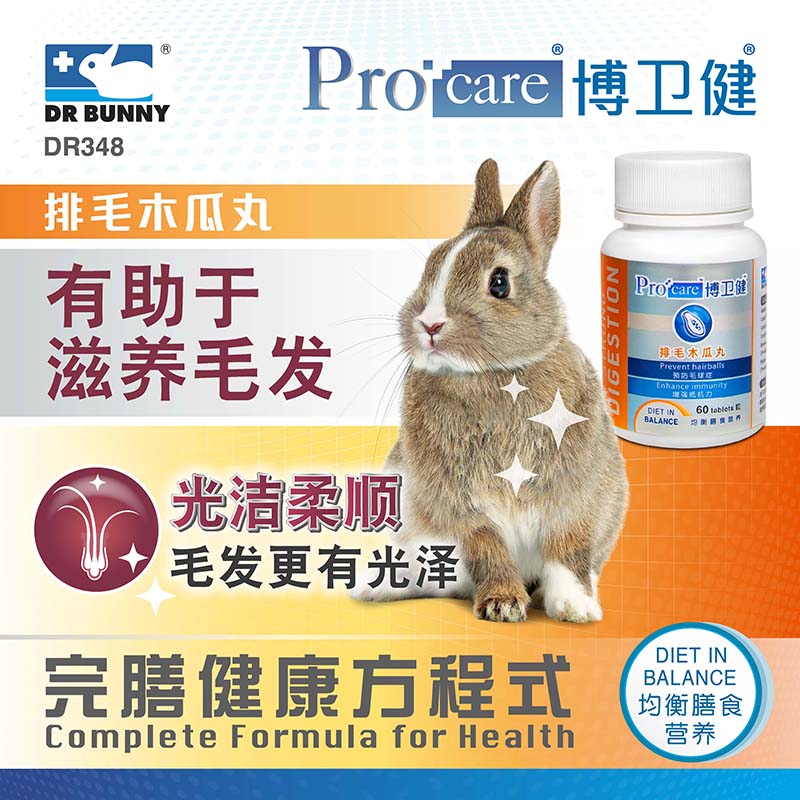 兔博士博卫健排毛木瓜丸：宠物排毛神器，告别毛球困扰！