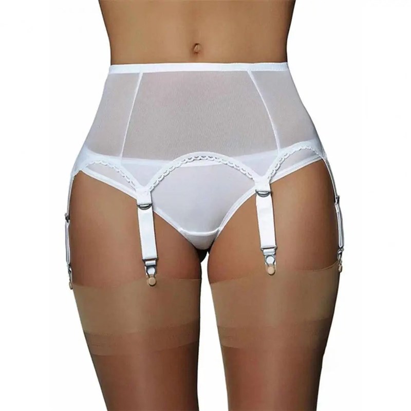Sexy Perspective Women Garter Belt Adjustable Six Clips Gart：让你的魅力指数瞬间爆表！✨
