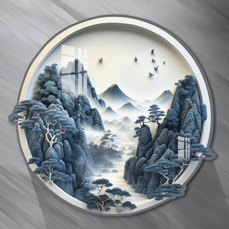 圆形装饰贴墙面遮丑贴客厅房间自粘3D立体亚克力墙贴创意定制贴画，让你的家瞬间高大上！