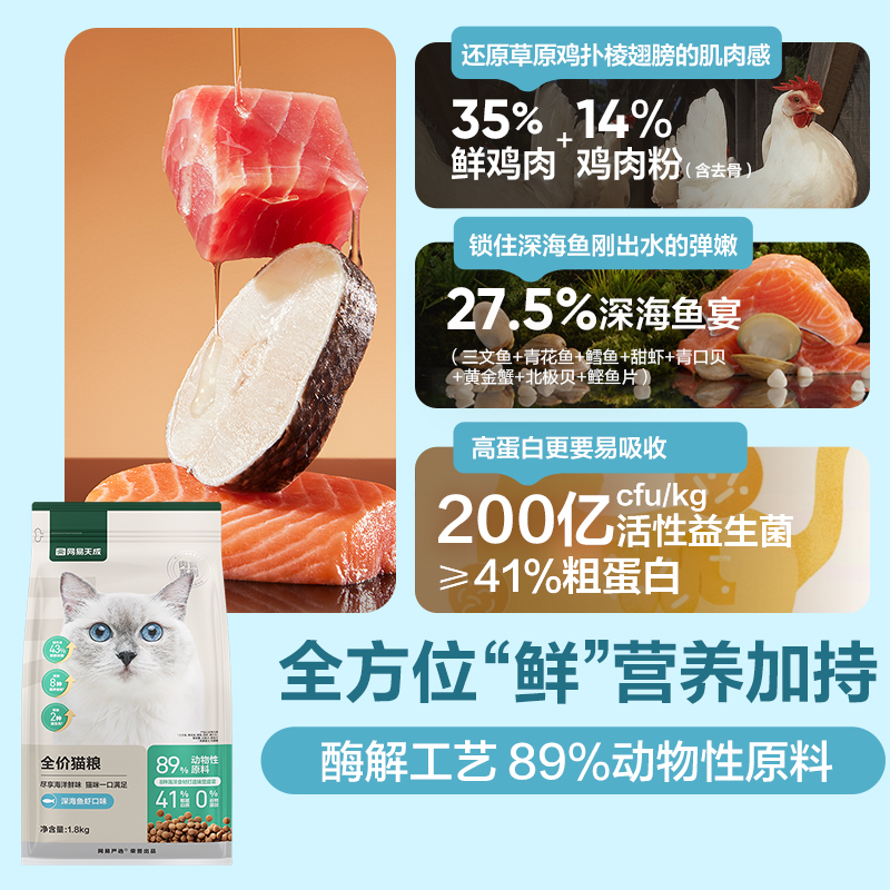 网易严选天成全价猫粮4.0升级版10kg：猫咪营养新选择，告别无谷烦恼！