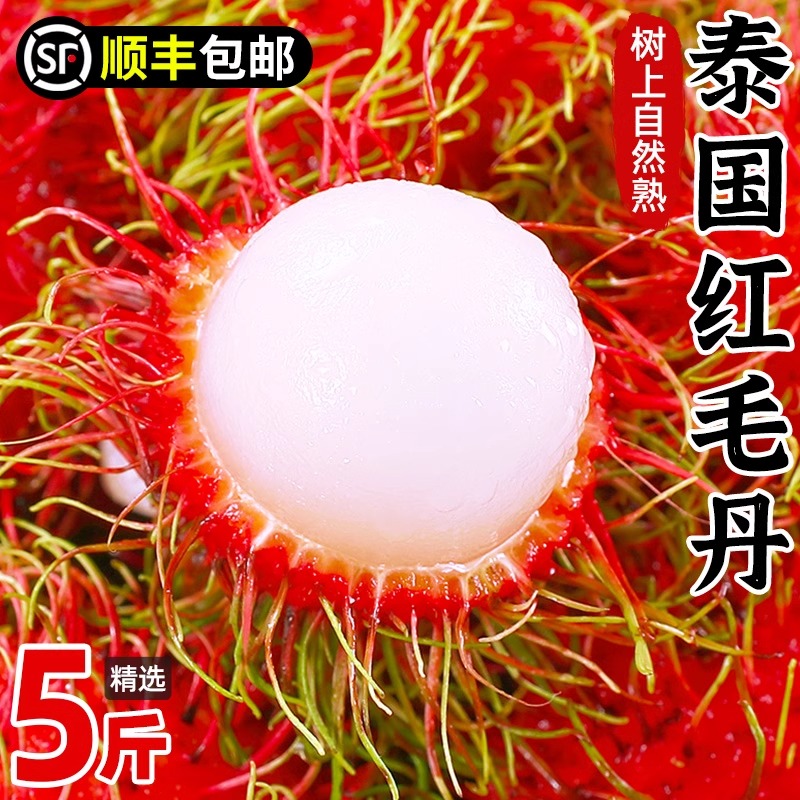 顺丰直送！泰国红毛丹：孕妇最爱的热带水果，当季新鲜整箱到家！