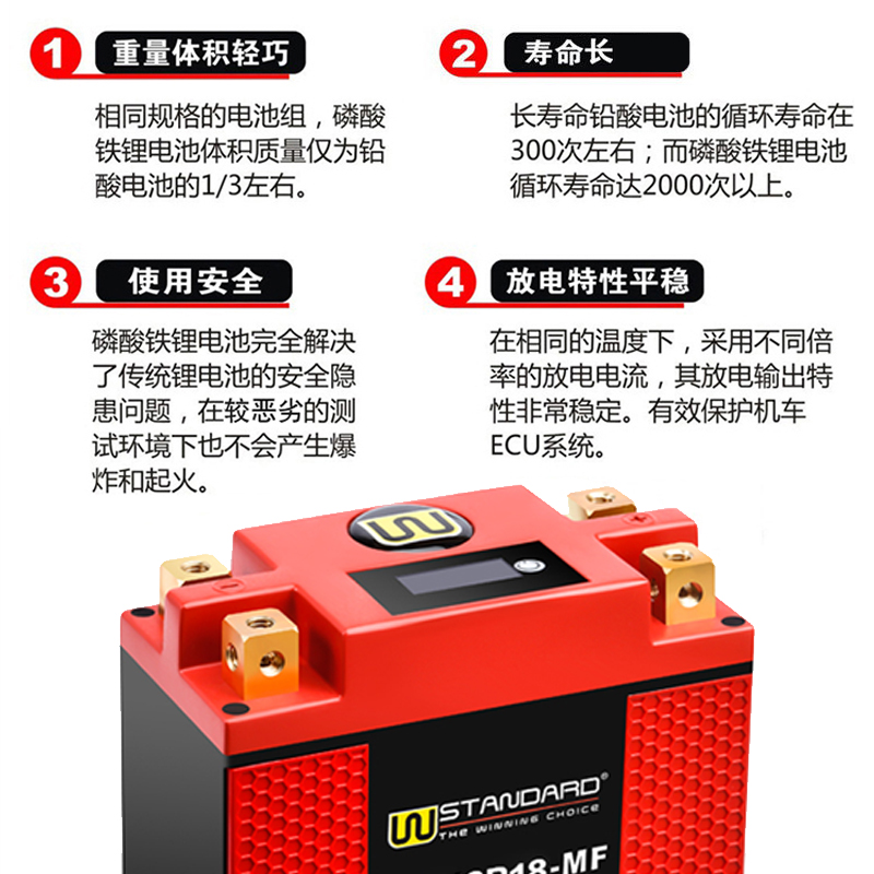 美国W锂电池摩托车电瓶12V：雅马哈骑士的终极选择！✨