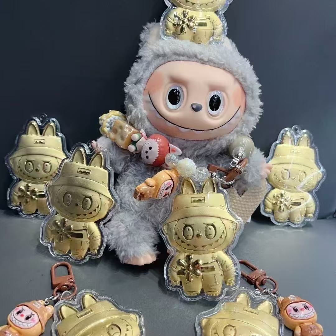水贝黄金拉布布手机链挂件足金库洛米钥匙扣挂绳KT：送给她的不只是礼物，更是心意！