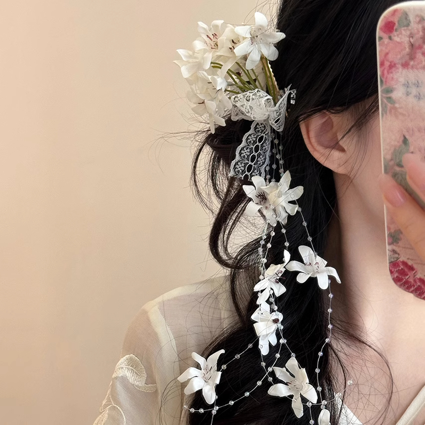 铃兰花古风流苏发夹：超仙古风头饰，让你瞬间变身古装剧女主✨