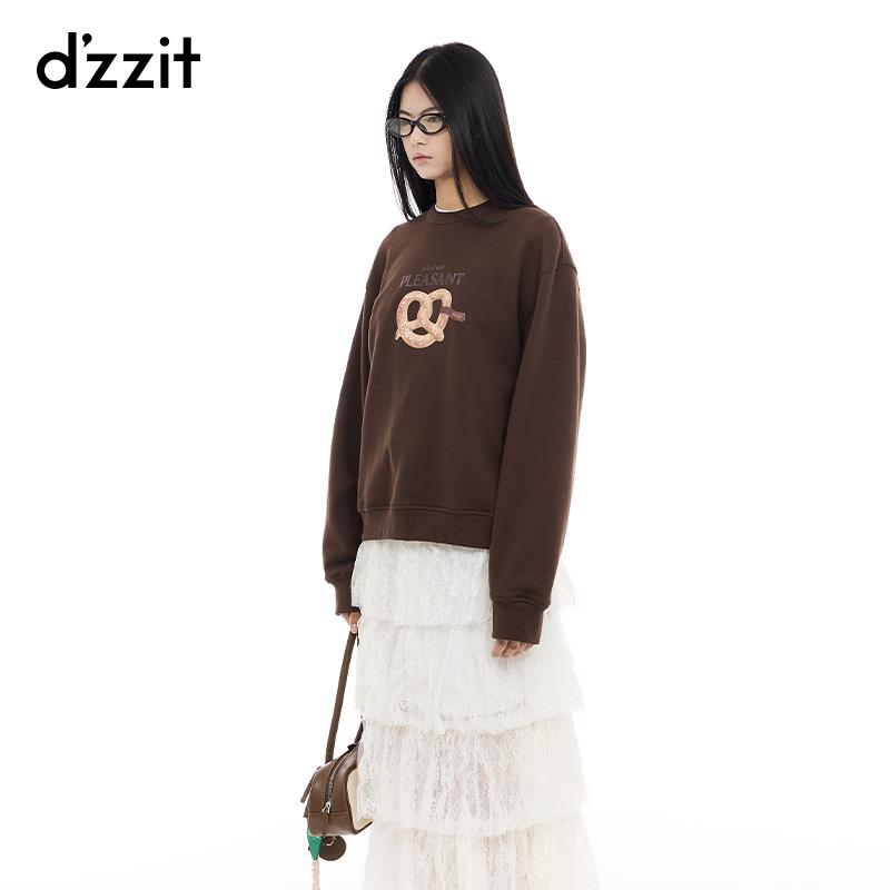 dzzit地素卫衣2025春季新款三色加绒设计，轻松驾驭休闲格调上衣！