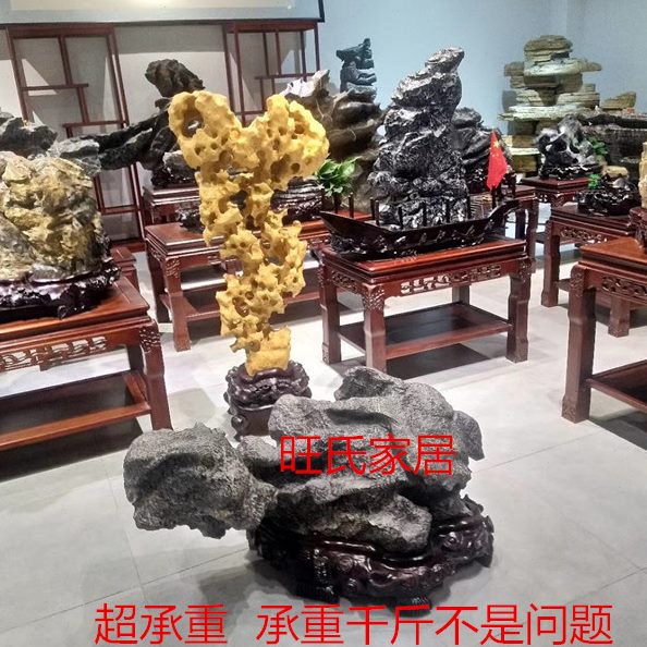 超承重奇石架：打造客厅的艺术焦点，大型盆景架、鱼缸架、艺术品底座一网打尽！