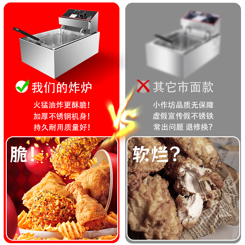 单缸电炸炉商用大容量双缸油炸锅：厨房里的美食制造机