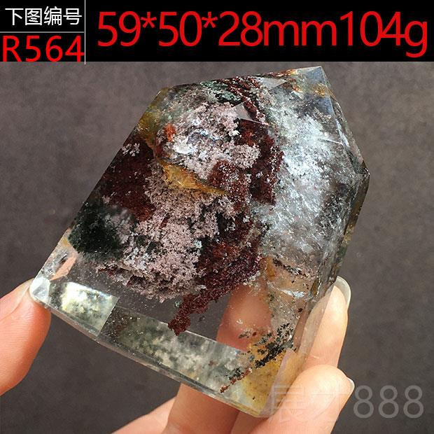 天然绿幽灵水晶柱子：墨绿色聚宝盆，千层金字塔原石，家居饰品新宠