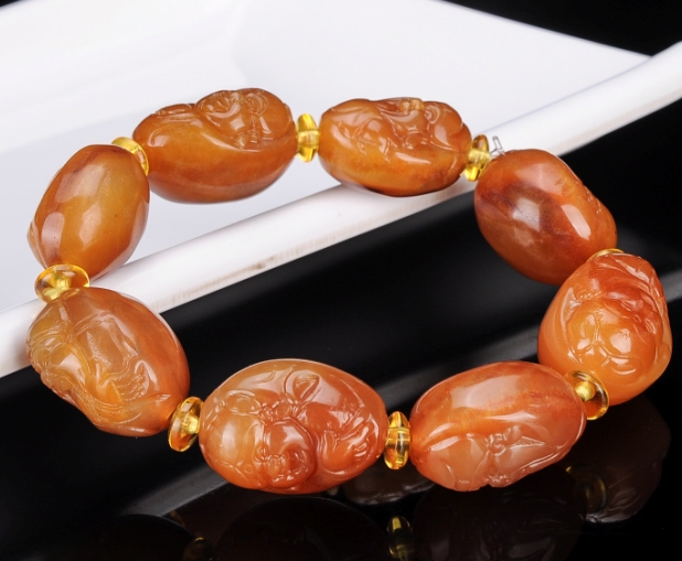 精品天然黄龙玉手串：冰透鸡油黄，10-20mm大颗粒，男女同款手饰，时尚与自然的完美融合✨
