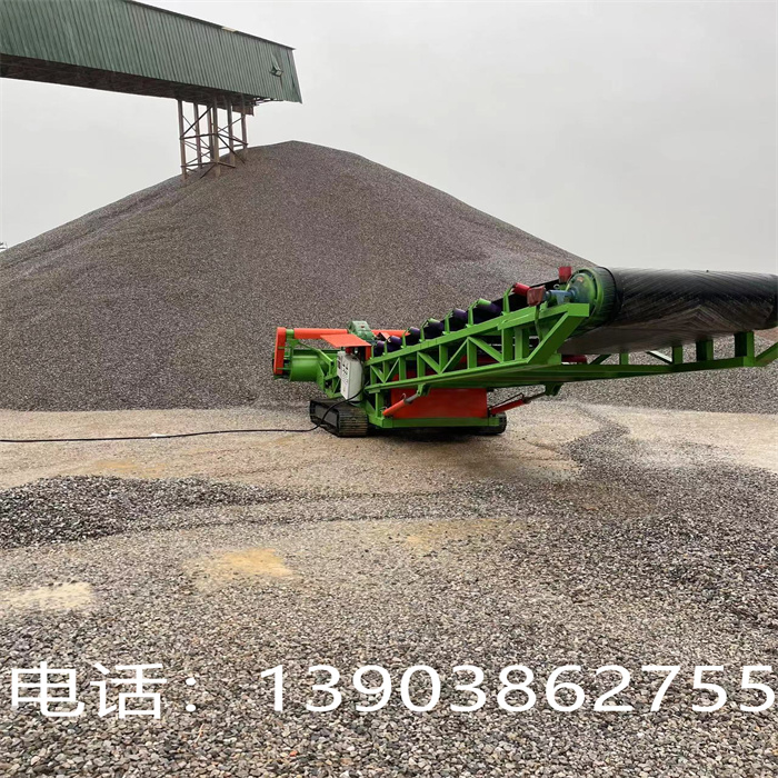 移动扒料上料机：履带底盘液压行走，自动取料遥控操作，源头厂家揭秘！