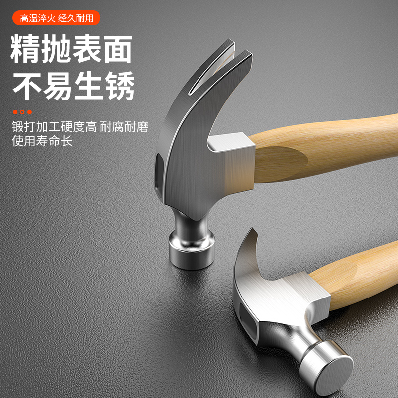八角锤木柄重型砸墙拆铁锤榔头羊角家用工具多功能石木工一体锤子：居家必备，轻松搞定装修难题！️