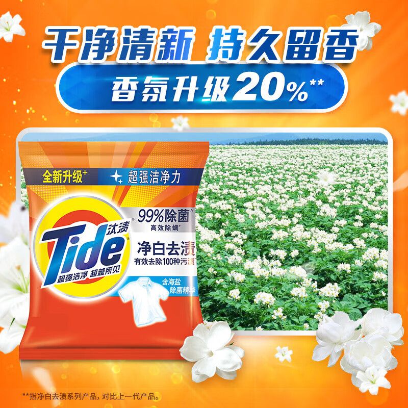 汰渍洗衣粉小包装：家庭洗衣新选择，持久香味，实惠装大放送！✨