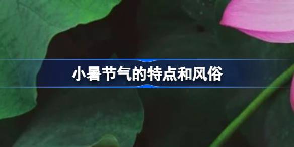 小暑节气的特点和风俗 小暑传统节气介绍