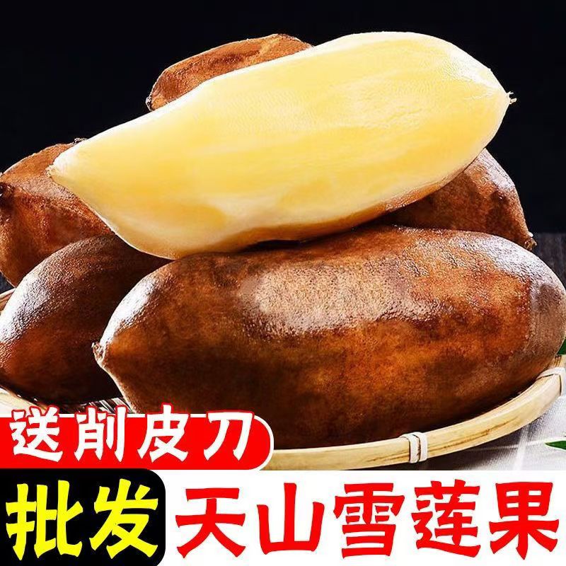 【脆甜多汁】云南雪莲果，红心正宗黄心长圆果，当季新鲜水果整箱批发，一口爆汁！