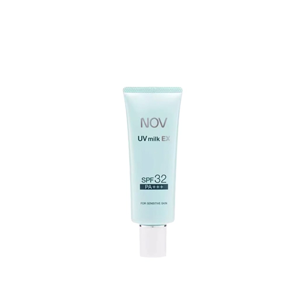 日潮跑腿NOV娜芙EX防晒霜MILK35g：温和纯物理防晒，你的夏日护肤新宠！