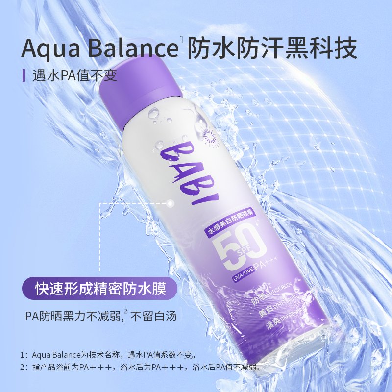 BABI美白防晒喷雾：夏日暴晒救星，清爽不油腻的防晒黑科技！