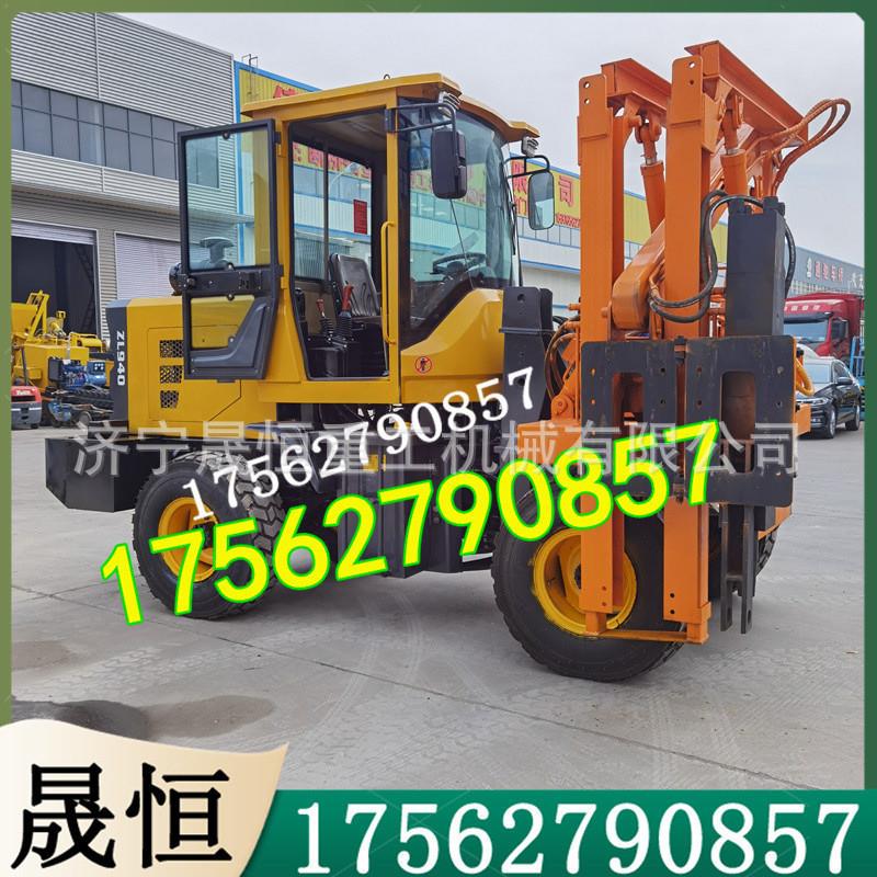 高速公路护栏打桩机85锤头385打桩拔桩桩帽钎杆小四轮护栏：高效施工的秘密武器！