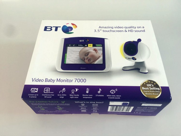 新款英国BT 7000婴儿监护器：高清触控屏+摄像头遥控转向，新手爸妈必备神器！