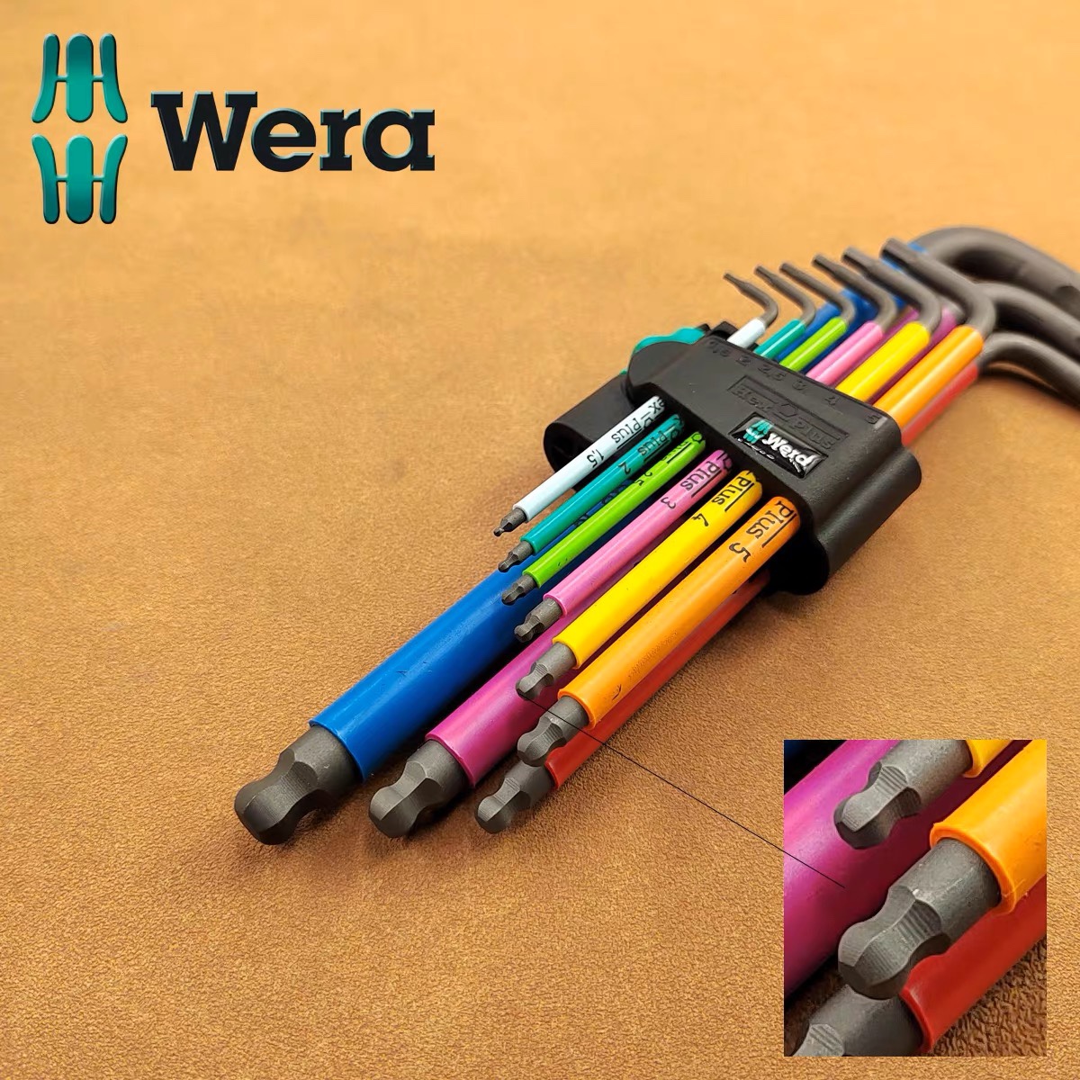 德国Wera维拉彩色950 SPKL/9 公制9件套加长球头内六角扳手1.5-10：工具控的梦幻套装，让你瞬间爱上DIY！