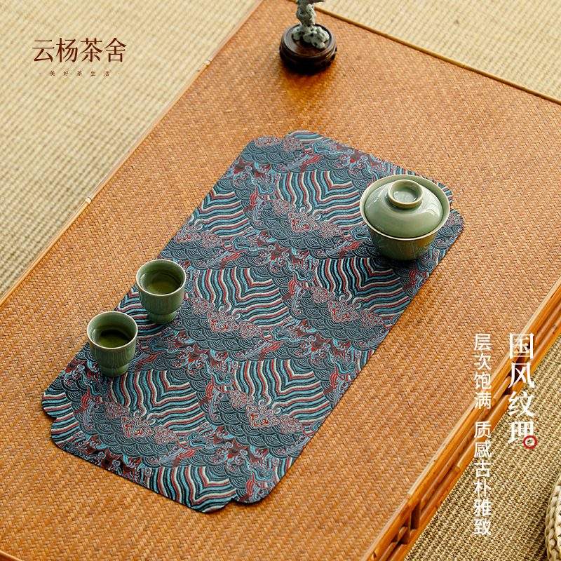 新中式国风刺绣茶垫：宫廷风茶席，送礼自用两相宜✨