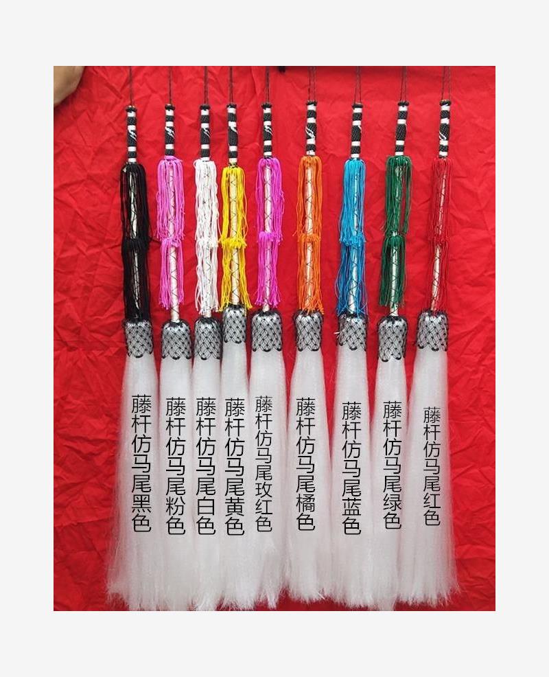 白色刷子马尾拂尘：太上老君法器，道家清宫工艺品的艺术魅力
