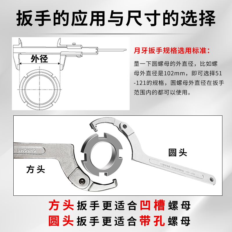 精密锁紧圆螺母勾型活络扳手：解锁工具界的“万能神器”！
