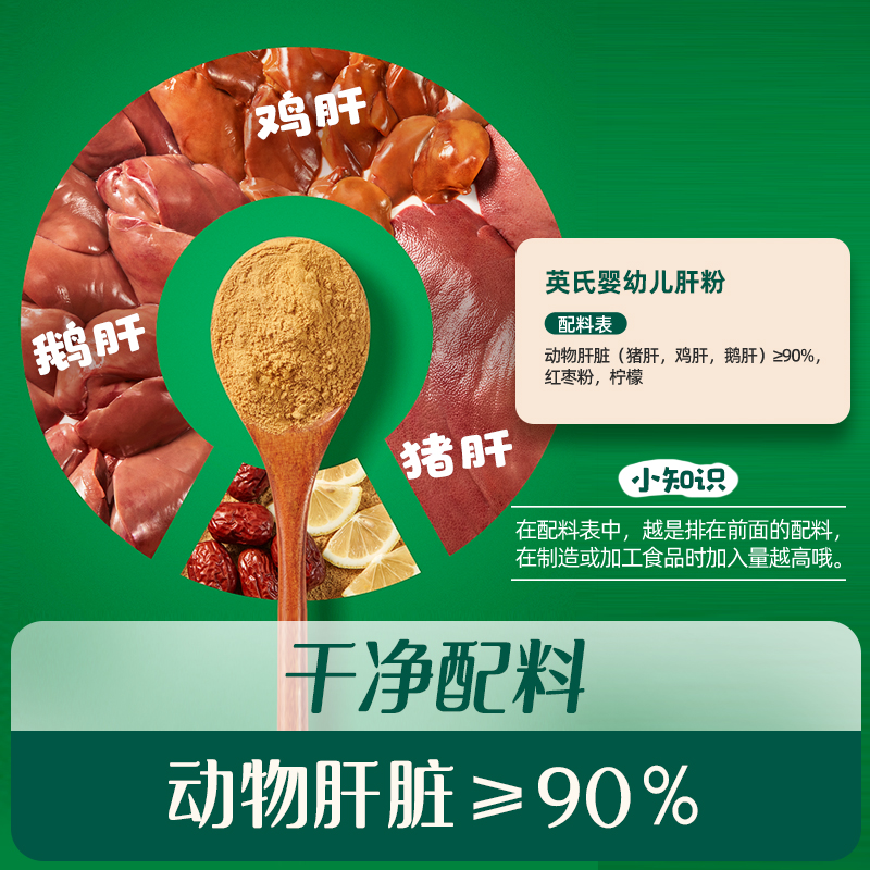 英氏婴幼儿猪肝粉鹅肝补铁剂，宝宝健康成长的秘密武器!