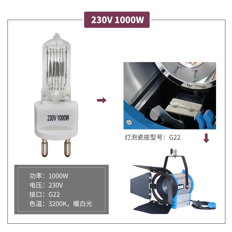 2000W聚光灯泡：影视制作的秘密武器，解锁专业级光影效果！