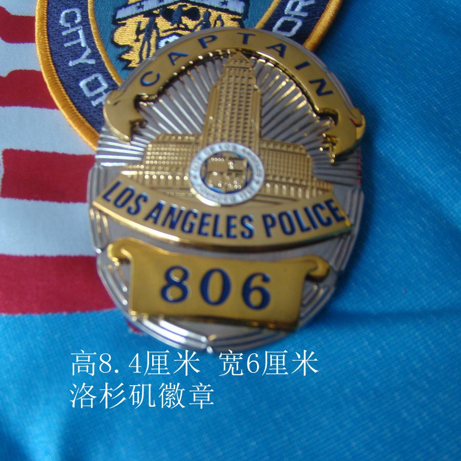 美国金属徽章：洛杉矶胸章，纯铜质感，点亮你的制服魅力✨