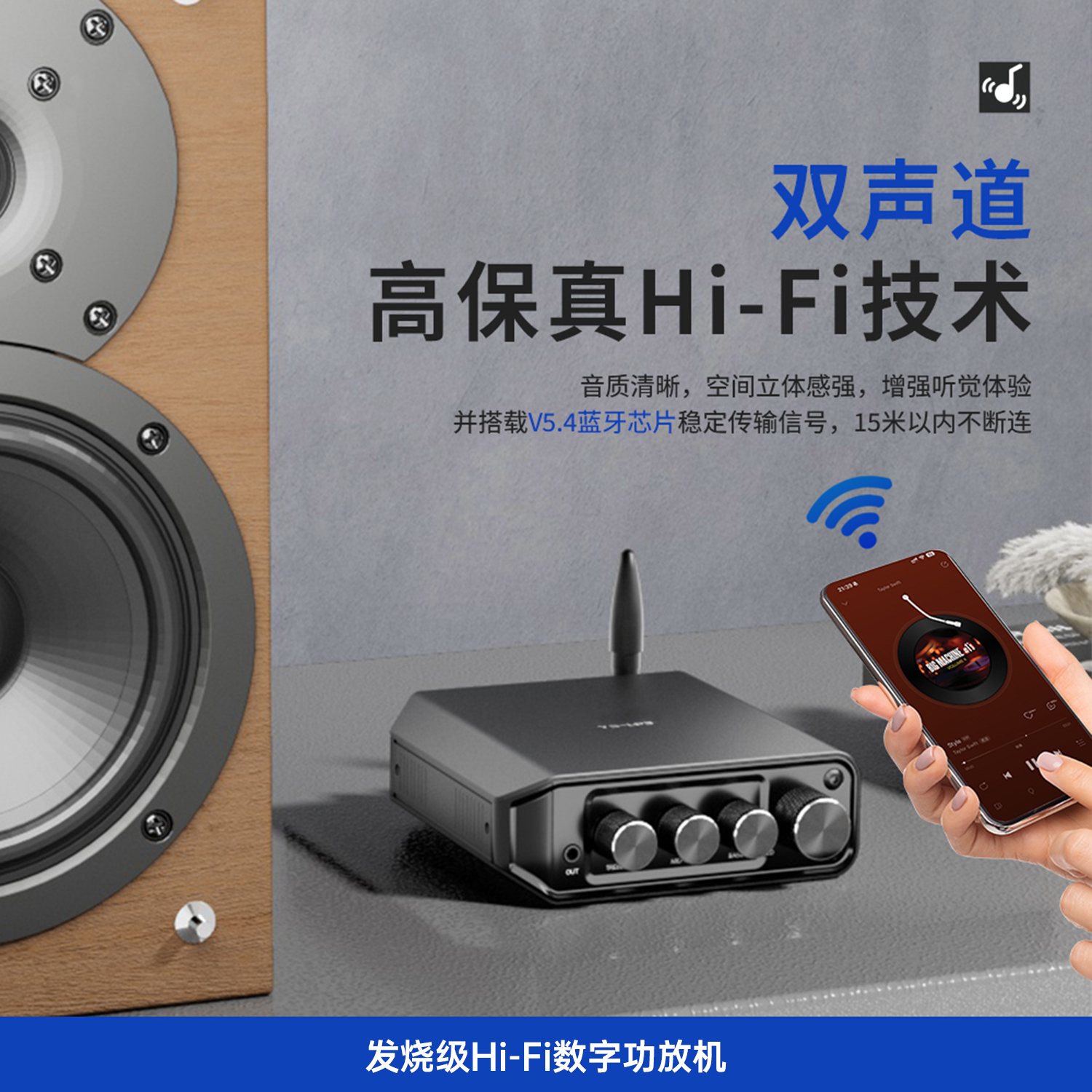 50W*2 Hi-Fi立体声功放机YS-LP3：音质与科技的完美融合，音乐发烧友的新宠！
